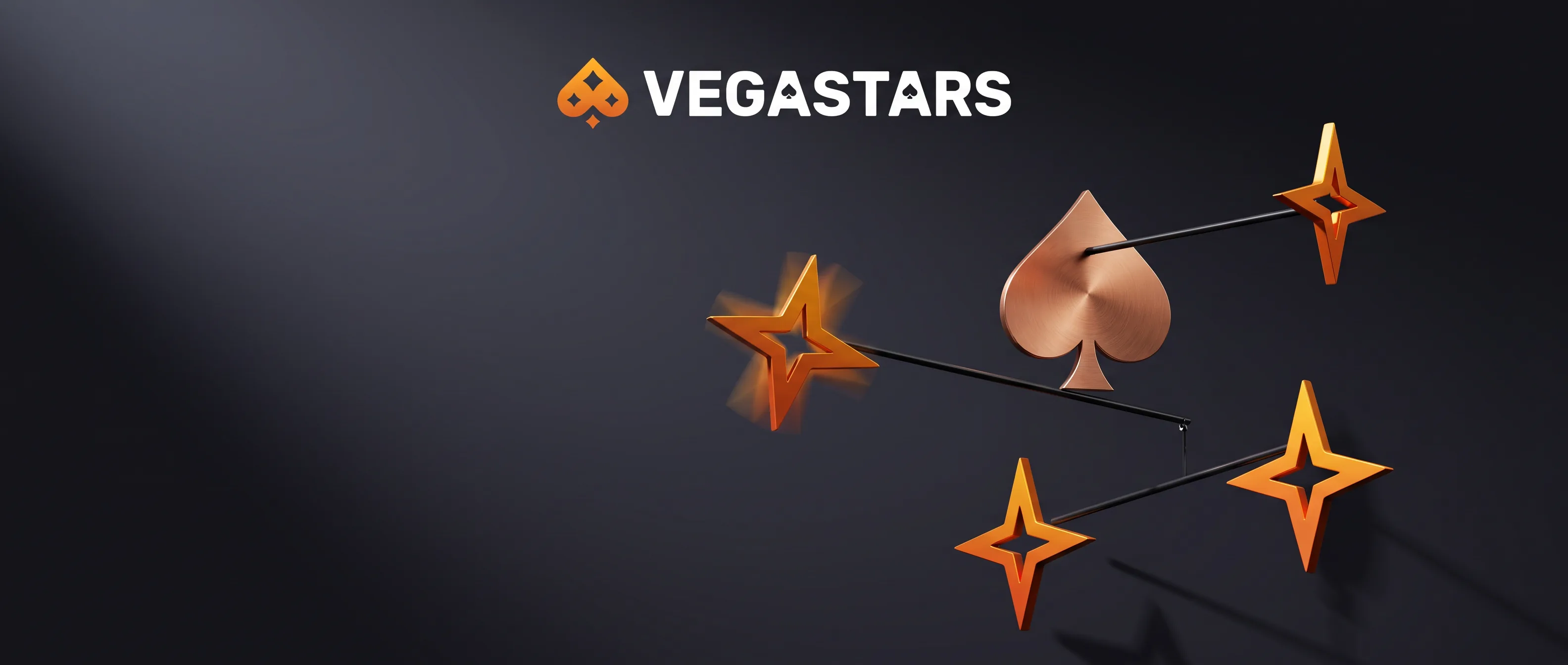Vegastars copper hanging stars and spades